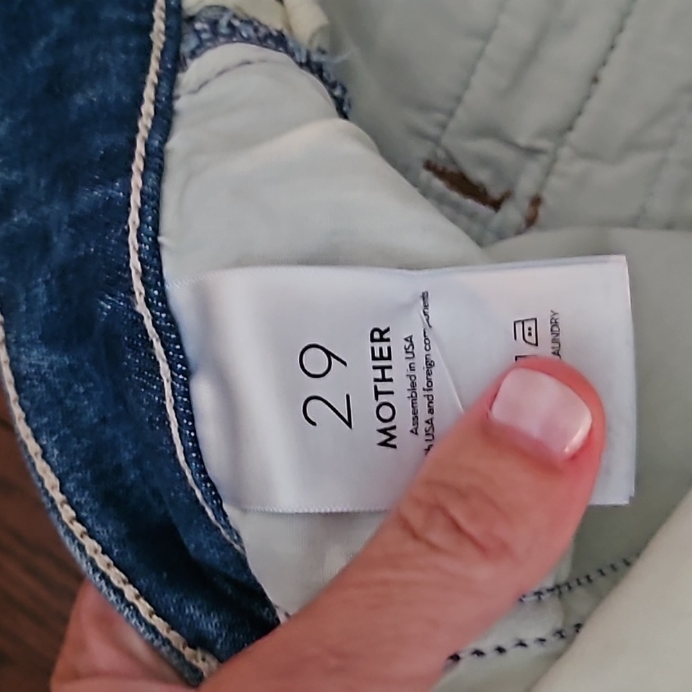 Mother Denim High Waisted Spinner Prep Skimp in color Flashback size 29
